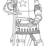 Coloriage Chevalier f&eacute;roce