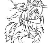 Coloriage Chevalier gagnant prends sa r&eacute;compense