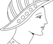 Coloriage dessin coiffe gauloise moyen age