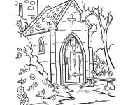 Coloriage &Eacute;glise du moyen age