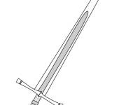 Coloriage et dessins gratuit Ep&eacute;e de chevalier anglais à imprimer