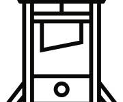 Coloriage et dessins gratuit Guillotine de moyen age à imprimer
