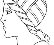 Coloriage Illustration de coiffe gauloise m&eacute;di&eacute;vale