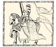 Coloriage Jeanne d'Arc symbole de la r&eacute;volution fran&ccedil;aise
