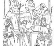 Coloriage Le roi malade