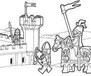 Coloriage Lego moyen age