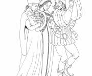 Coloriage Les instruments de musique au moyen age
