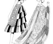 Coloriage Les v&ecirc;tements des nobles de moyen age