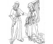 Coloriage Maria de bourgondie et maximilian