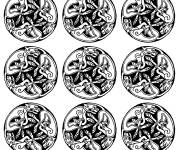 Coloriage Motifs M&eacute;di&eacute;vaux Gargouille