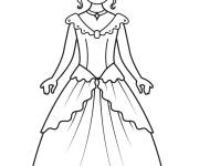 Coloriage Princesse de moyen age