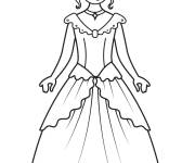 Coloriage Princesse maladroite de moyen age