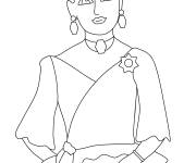 Coloriage Reine Margar&egrave;the du Danemark du moyen age