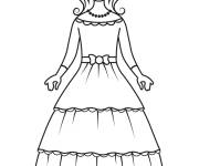 Coloriage Reine m&eacute;di&eacute;vale