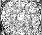 Coloriage Table Astrologique Du Moyen âge