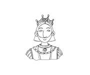Coloriage et dessins gratuit T&ecirc;te du roi de la France à imprimer