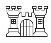 Coloriage Tours facile de moyen age