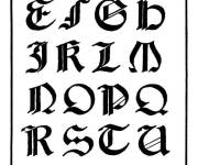 Coloriage Type de lettres gothique