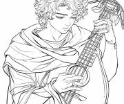 Coloriage Un artiste du moyen age