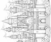 Coloriage Un gros ch&acirc;teau du 16eme siecle