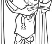 Coloriage Un vieux chevalier adorable