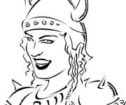 Coloriage Une femme viking
