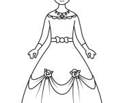 Coloriage Une petite princesse de moyen age