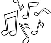Coloriage Art de note de musique