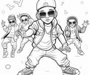Coloriage Bande de Hip Hop