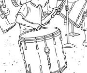 Coloriage Batteur au d&eacute;fil&eacute;