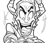 Coloriage Batteur de m&eacute;tal en noir et blanc