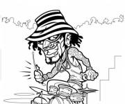 Coloriage Batteur musicien en caricature