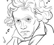 Coloriage Beethoven de la musique classique