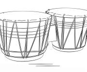 Coloriage Bongos de musique
