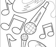 Coloriage C'est le temps de cr&eacute;er de la belle musique