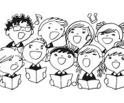 Coloriage Ch&oelig;ur d'enfants