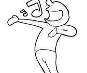 Coloriage Chanter des belles chansons