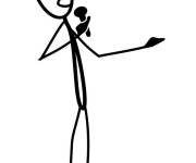 Coloriage et dessins gratuit Chanteur e vecteur à imprimer