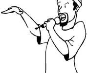 Coloriage Chanteur rappeur