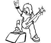 Coloriage Chateur de Rock