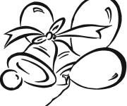 Coloriage Cloches et ballons pour la musique de noel