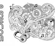 Coloriage Conception de musique doodle