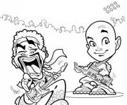 Coloriage Concert des guitaristes