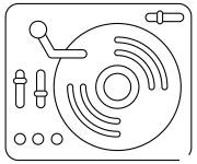 Coloriage Contr&ocirc;leur DJ de musique