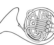 Coloriage Cor d&rsquo;harmonie instrument musical