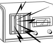 Coloriage Des chansons dans le radio