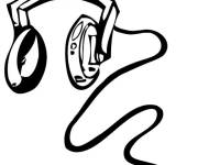 Coloriage Des &eacute;couteurs musique
