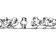 Coloriage Des oiseaux en chantant
