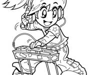 Coloriage DJ musique