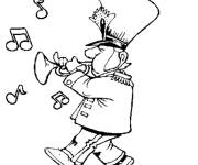 Coloriage Fanfare instrument de musique